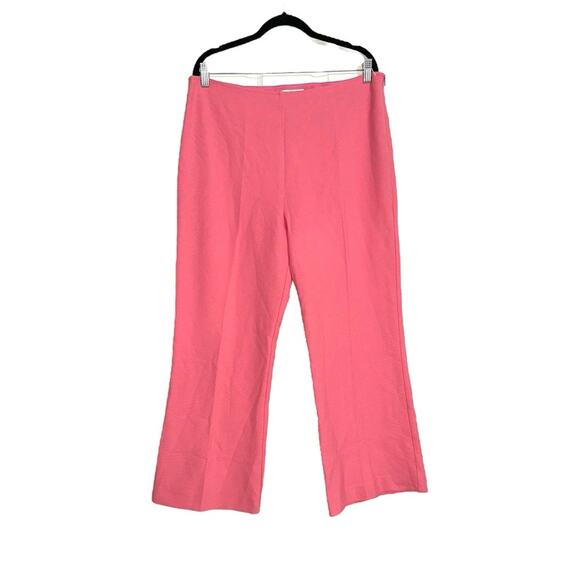 Trina Turk Pants - Trina Turk Pink Knit Wide-Leg Cropped Pants 12
